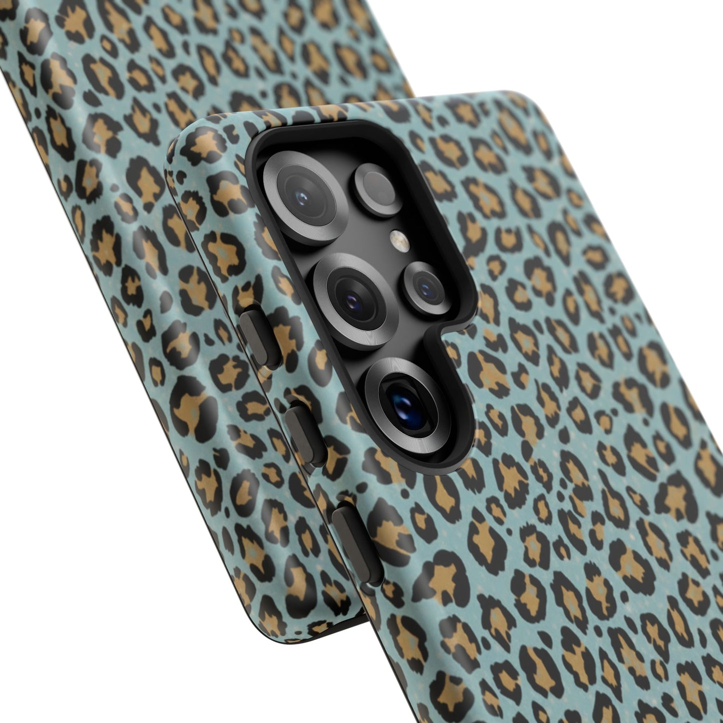 Leopard Print Tough Phone Case - Blue Cheetah Protective Cover