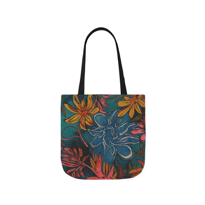 Floral Canvas Tote Bag — Vibrant Flower Print