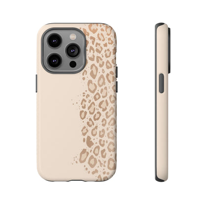 Phone Case – Beige Leopard Print Protective Cover