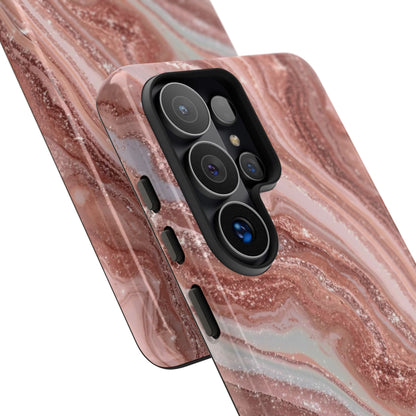 Rose Gold Marble Tough Phone Case