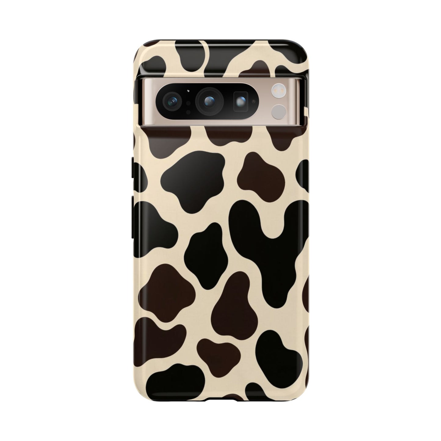 Cow Print Phone Case — Black & Cream Protective  Case
