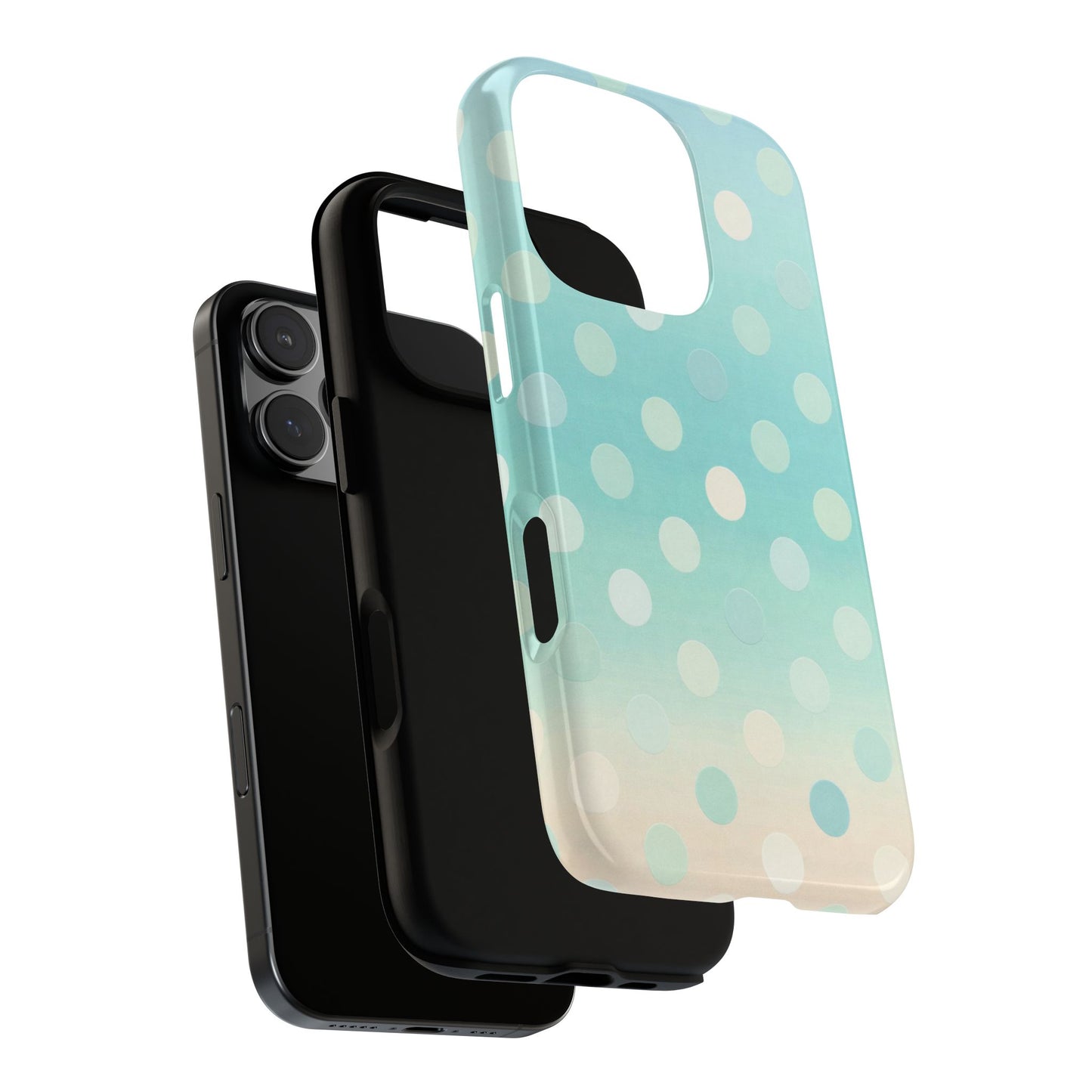 Abstract Palm Tough Phone Case — Minimal Coastal Blue Protective Cover