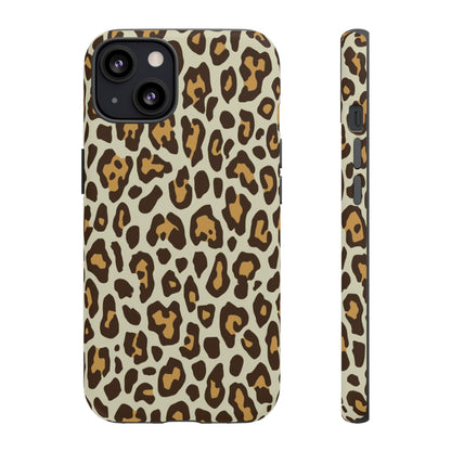 Leopard Print Tough Phone Case — Durable Protective Animal Print Case