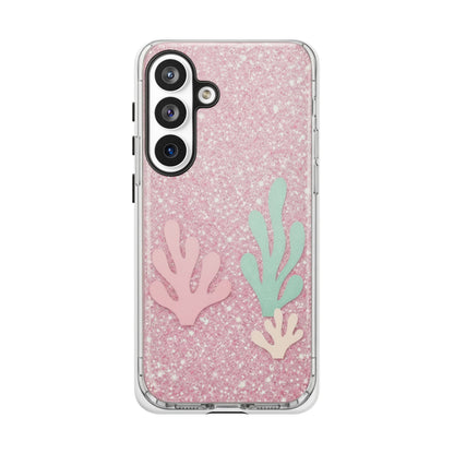 Pink Glitter Seaweed Tough Case - Sparkle Protective Phone Cover
