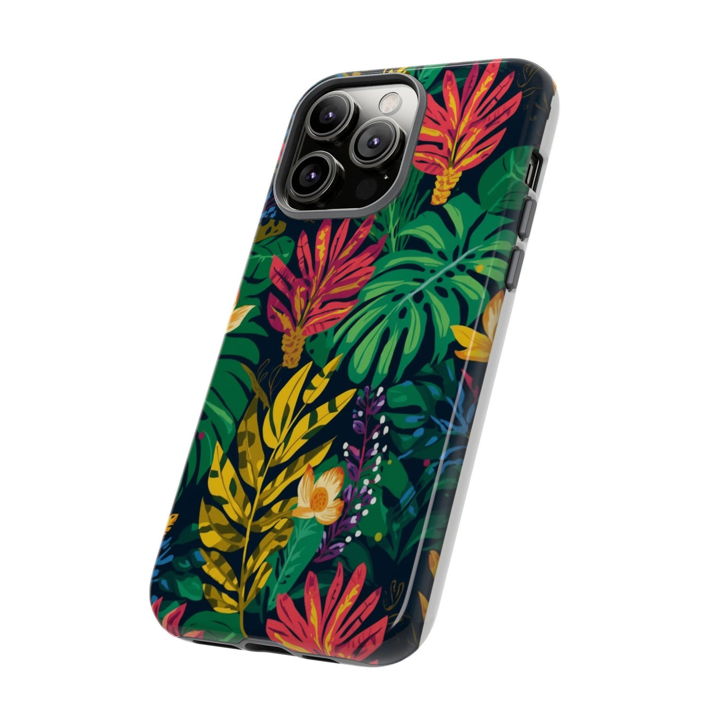 Tropical Floral Phone Case — Vibrant Jungle Leaf Protective Cover