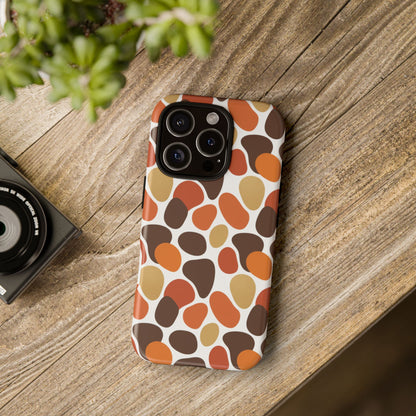 Phone Case — Retro Pebble Pattern in Warm Autumn Colors