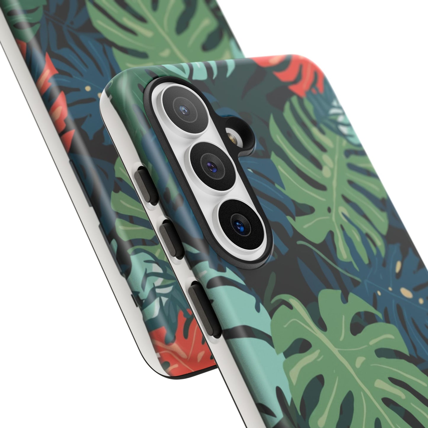 Tropical Monstera Phone Case — Colorful Leaf Protective Tough Case