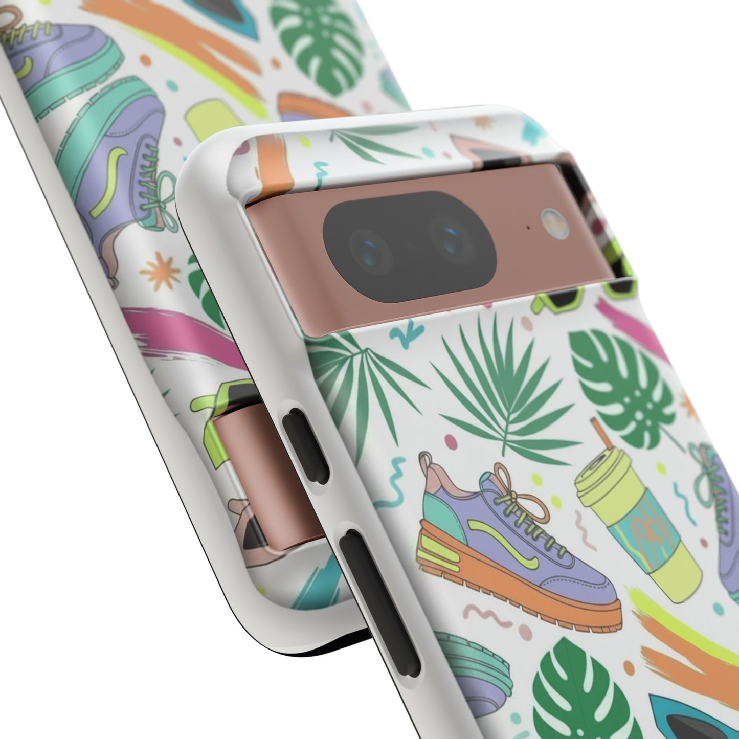 Tough Cases — Colorful Retro Sneakers & Sunglasses Phone Case
