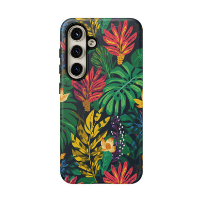 Tropical Floral Phone Case — Vibrant Jungle Leaf Protective Cover