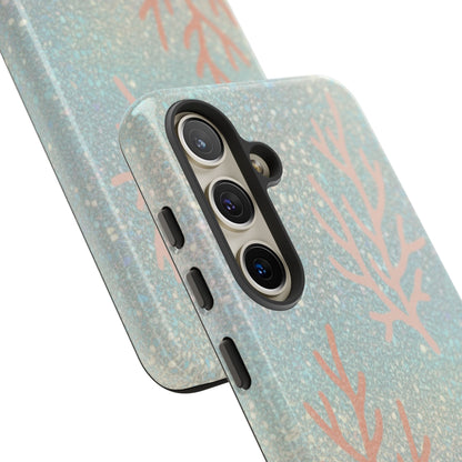 Seafoam Sparkle Phone Case – Coral & Seashell Tough Case