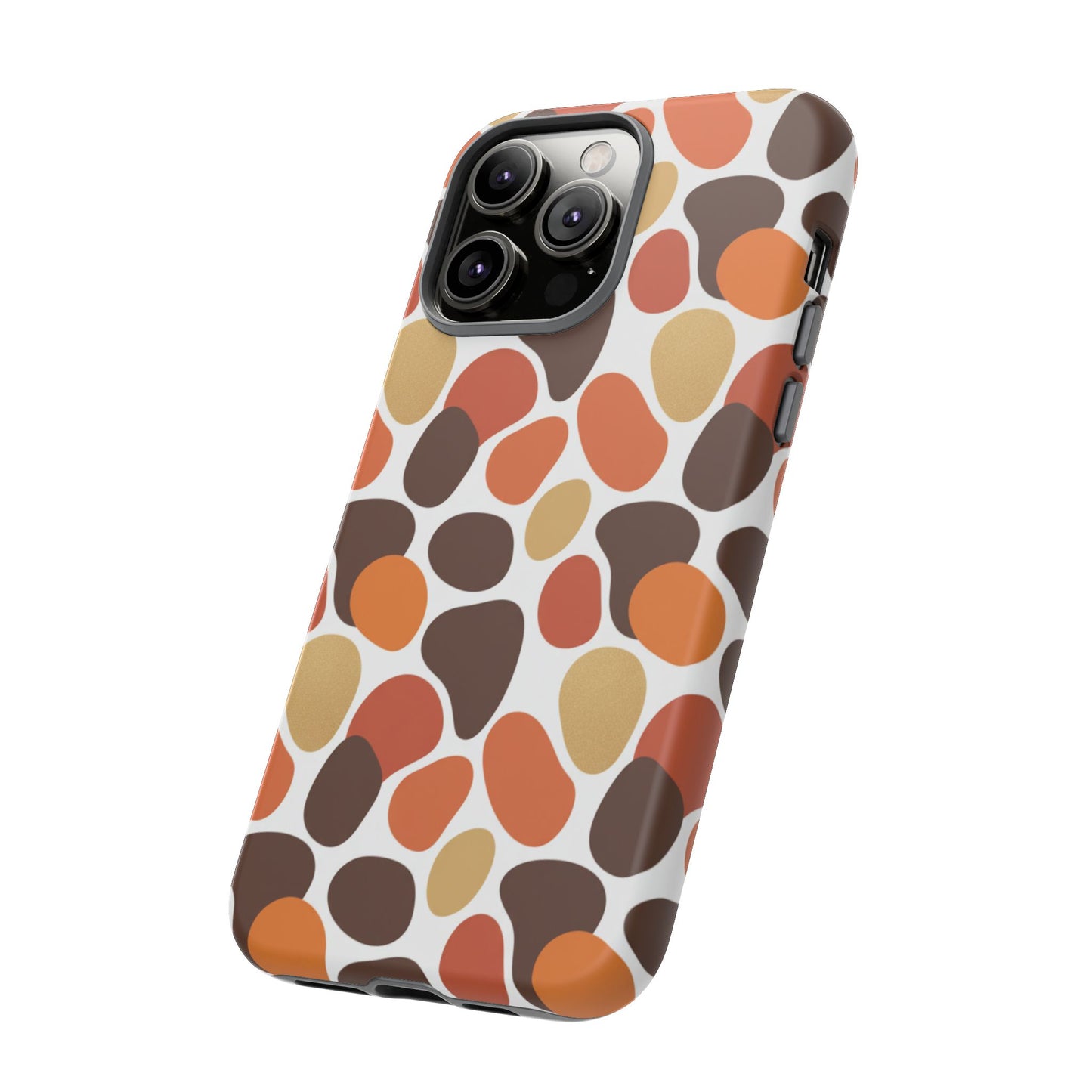 Phone Case — Retro Pebble Pattern in Warm Autumn Colors