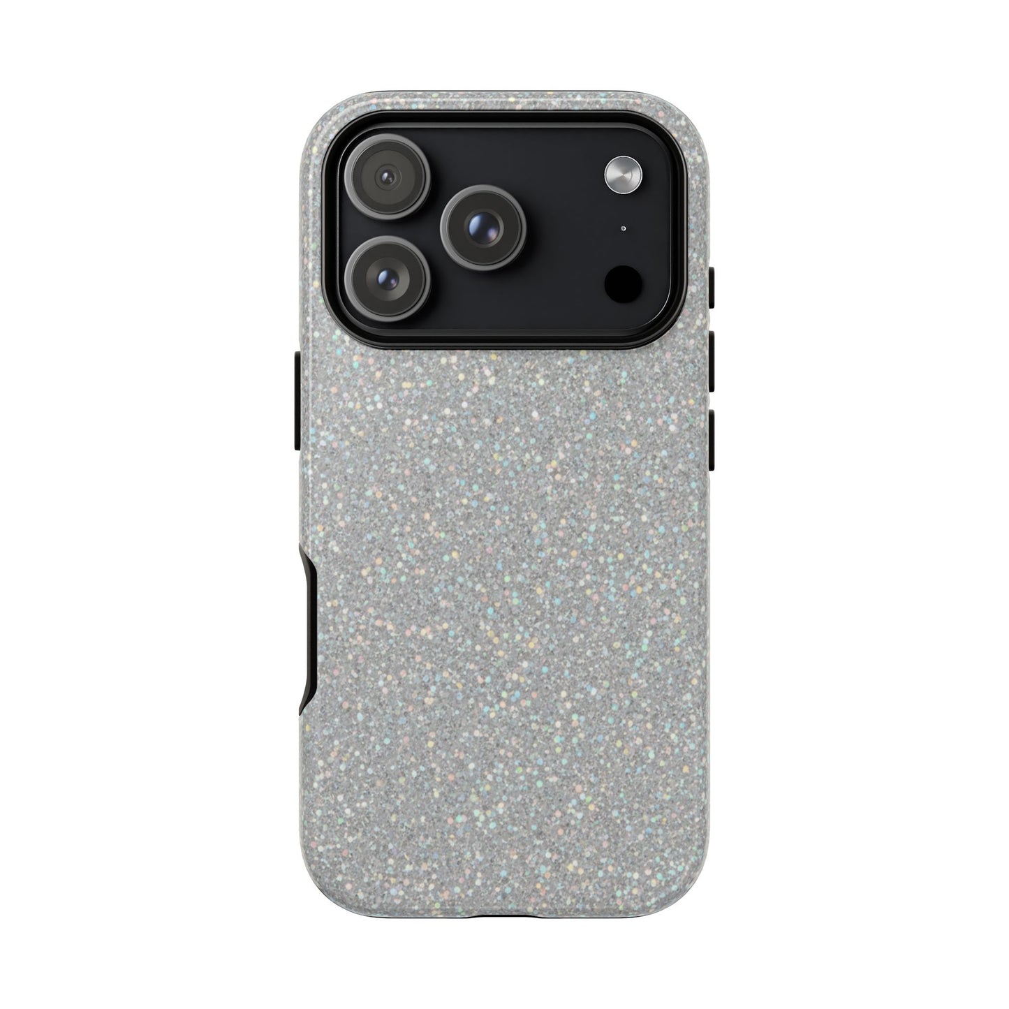 Glitter Silver Tough Phone Case — Sparkling Protective Phone Case