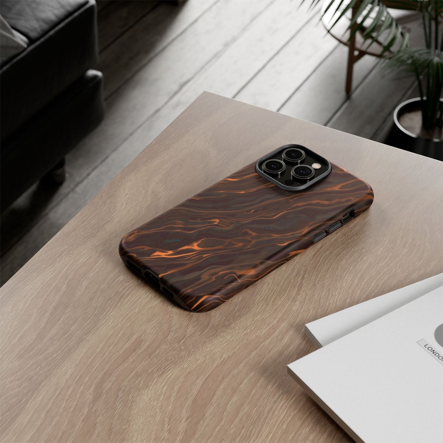 Copper Swirl Phone Case — Tough Protective iPhone Cover