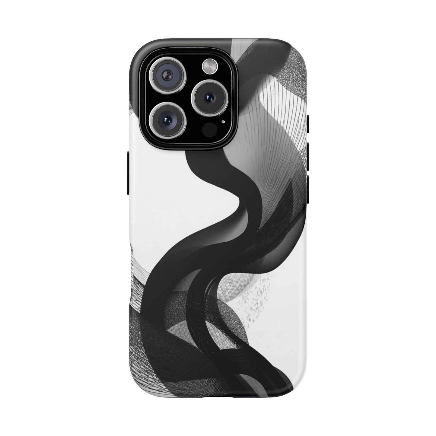 Phone Case — Monochrome Abstract Protective Cover