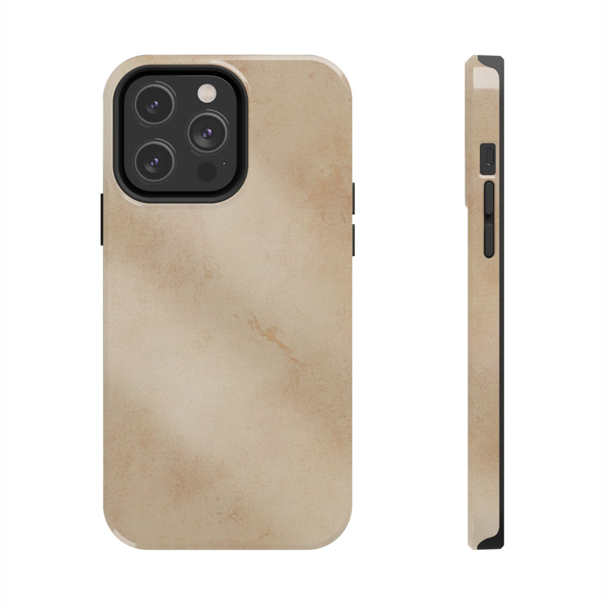 Tough Phone Case — Vintage Beige Marble Protective Phone Cover