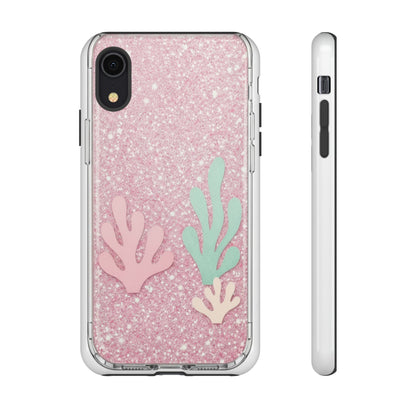 Pink Glitter Seaweed Tough Case - Sparkle Protective Phone Cover