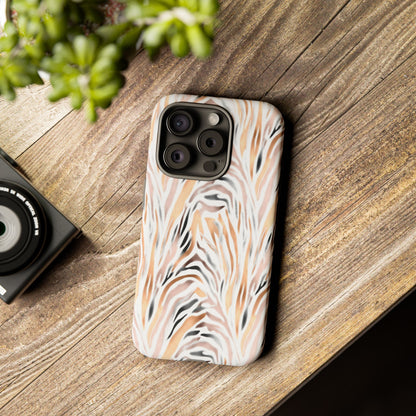 Tough Case — Neutral Watercolor Tiger Stripe Phone Case