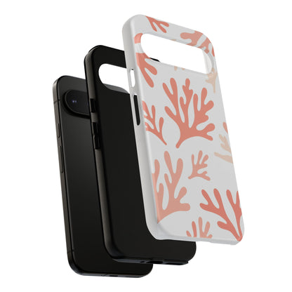Coral Reef Pattern Tough Phone Case — Pink Beachy Protective Cover
