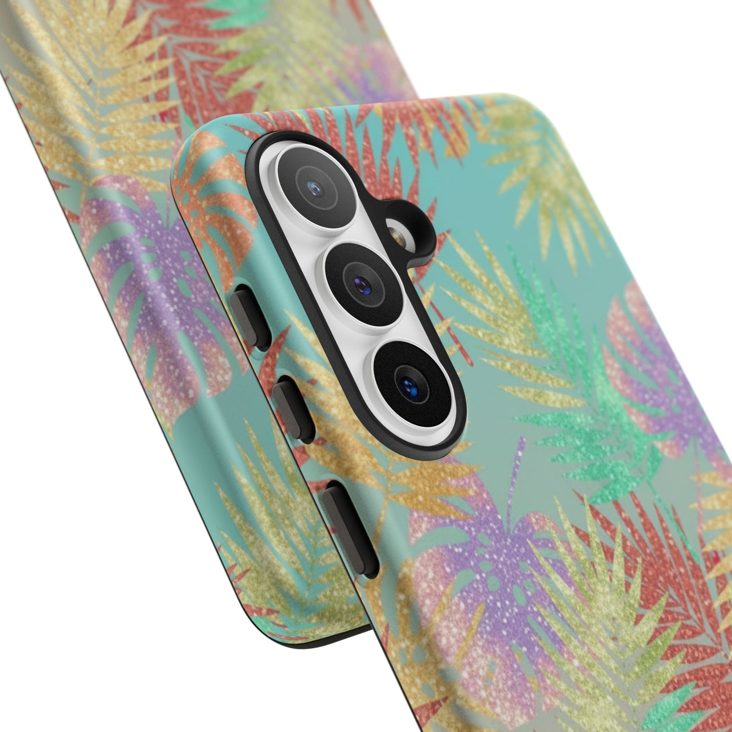 Tropical Palm Leaf Tough Phone Case – Colorful Pastel Botanical Protection