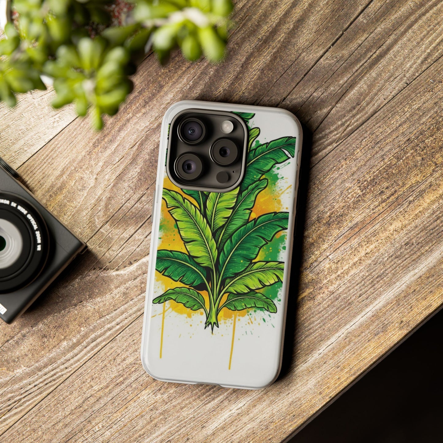 Tropical Banana Leaf Phone Case — Vibrant Green Plant Protector