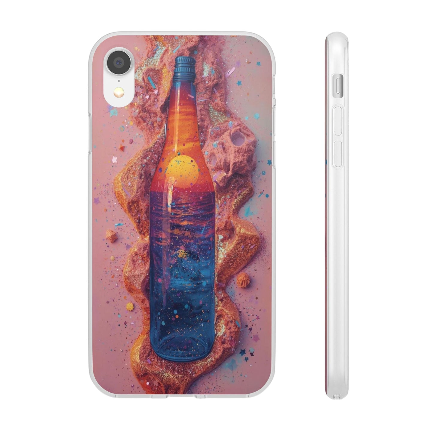 Phone Case — Surreal Sunset Bottle Art Flexible Protective Cover