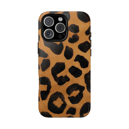 Leopard Print Tough Phone Case — Protective Animal Print iPhone Case