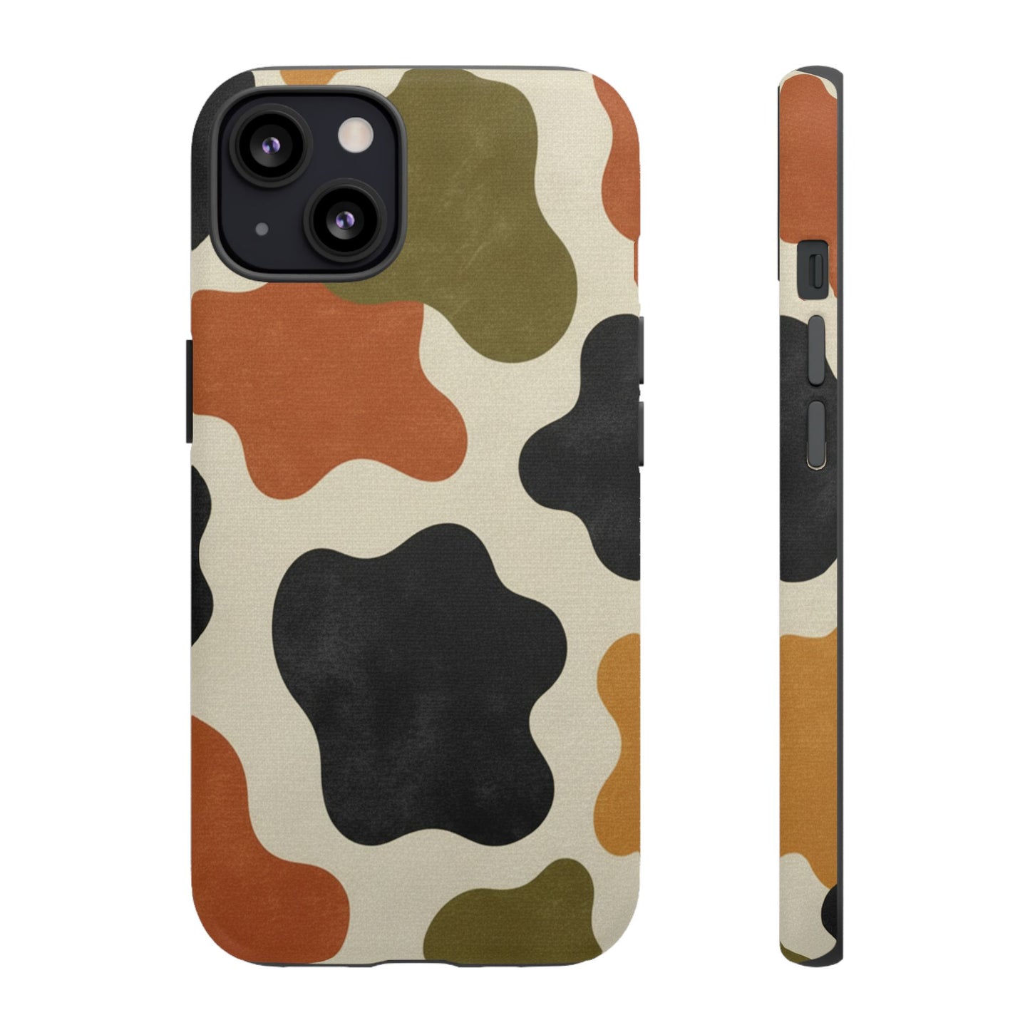 Retro Abstract Camouflage Phone Case — Earth Tone Tough Case