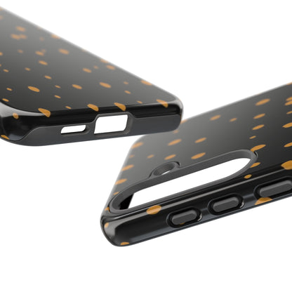 Black & Gold Dot Tough Phone Case — Protective Sparkle Pattern