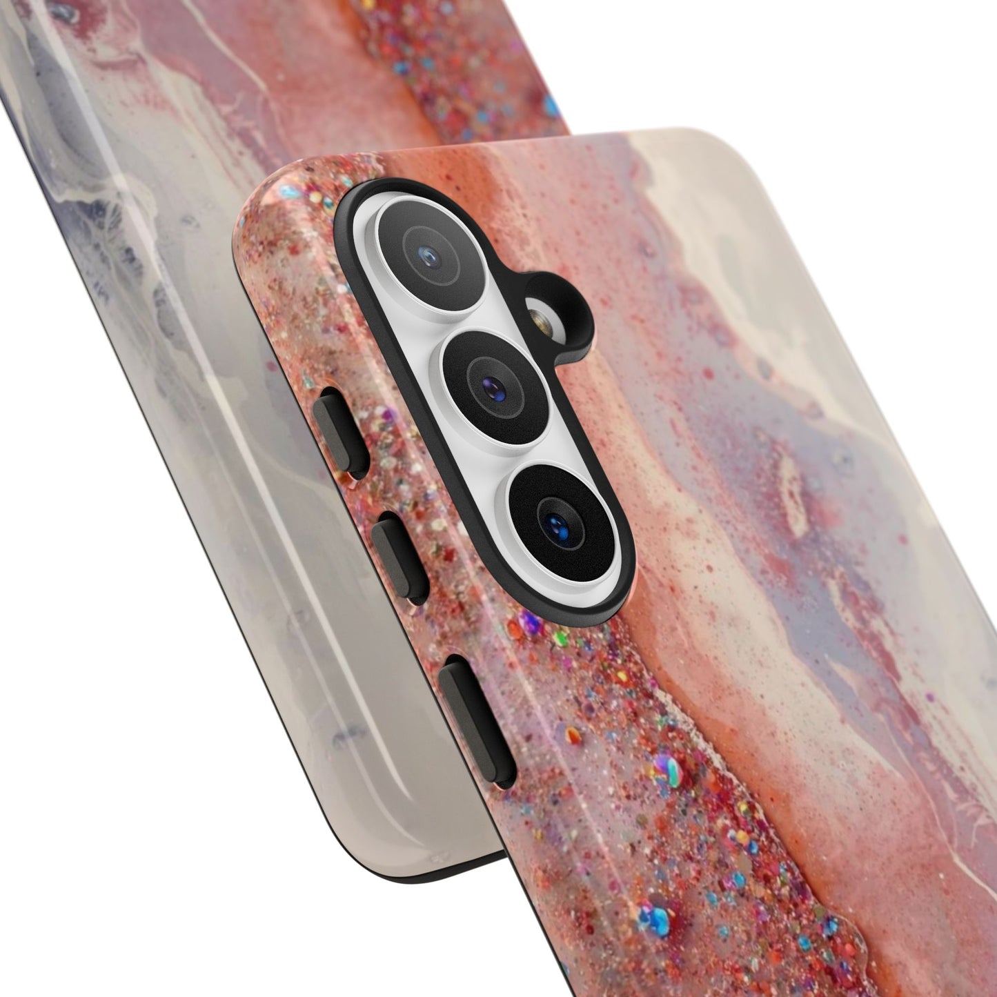 Marbled Rose Gold Galaxy Phone Case — Protective Tough Case
