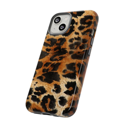 Leopard Print Tough Phone Case – Rugged Protective iPhone Cover