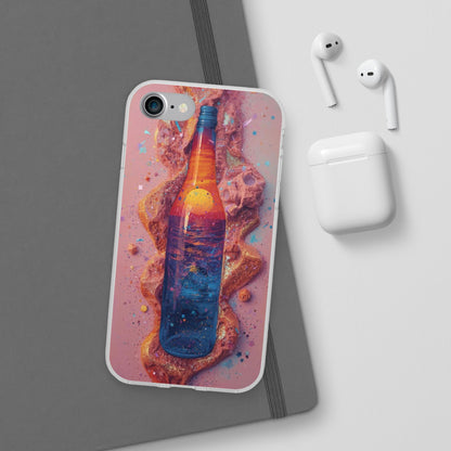 Phone Case — Surreal Sunset Bottle Art Flexible Protective Cover