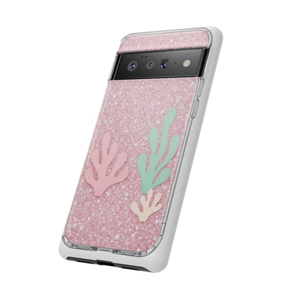 Pink Glitter Seaweed Tough Case - Sparkle Protective Phone Cover