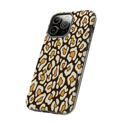 Leopard Print Tough Phone Case — Durable Protective iPhone Cover