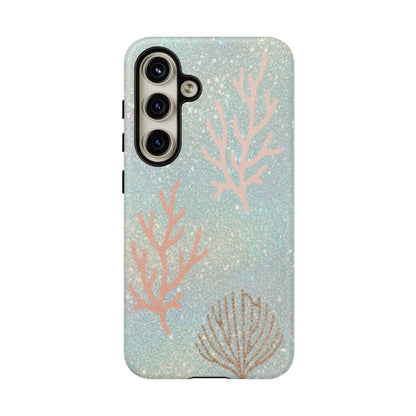 Seafoam Sparkle Phone Case – Coral & Seashell Tough Case