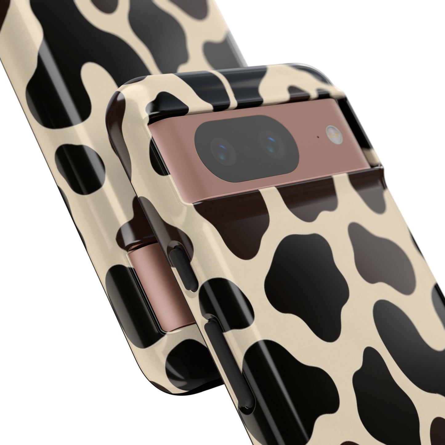 Cow Print Phone Case — Black & Cream Protective  Case