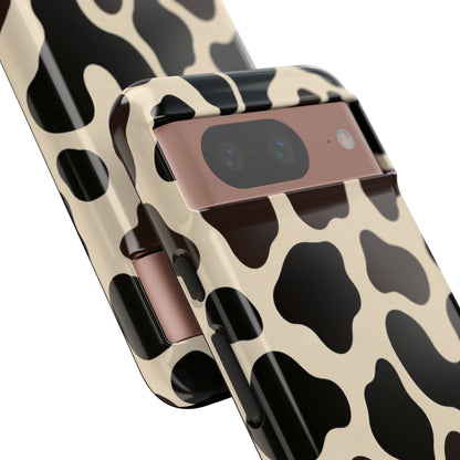 Cow Print Phone Case — Black & Cream Protective  Case
