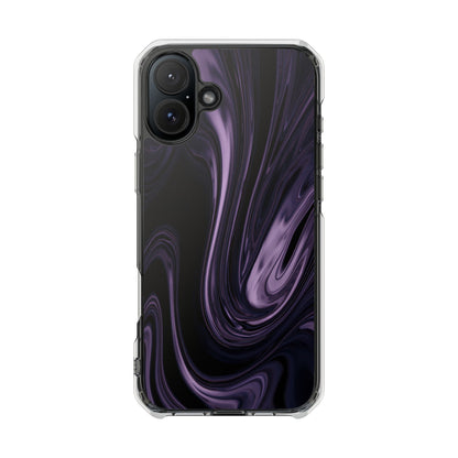 Clear Magnetic Impact Phone Case – Purple Marble Swirl
