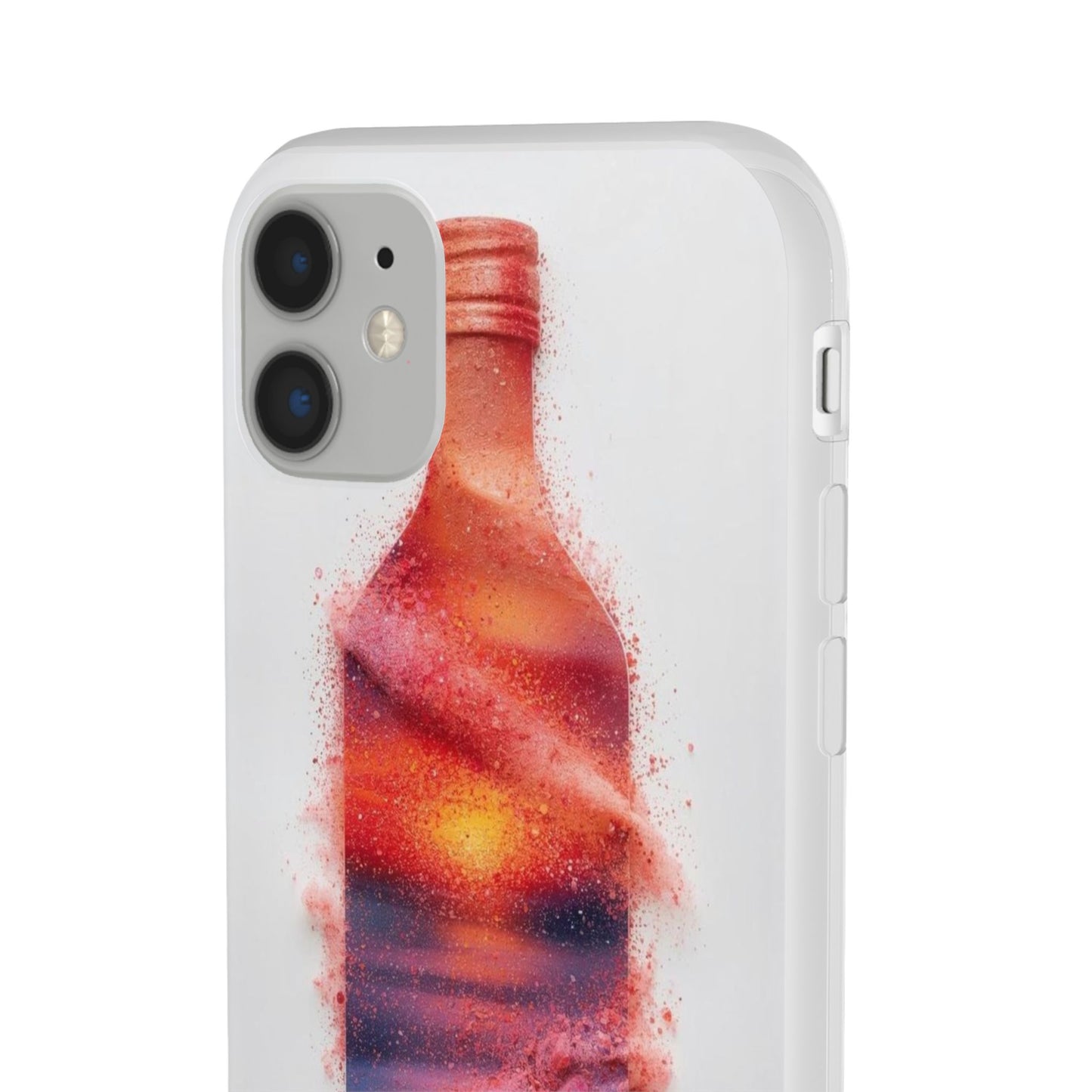 Galaxy Bottle Phone Case — Abstract Cosmic Beverage Design Flexible Case