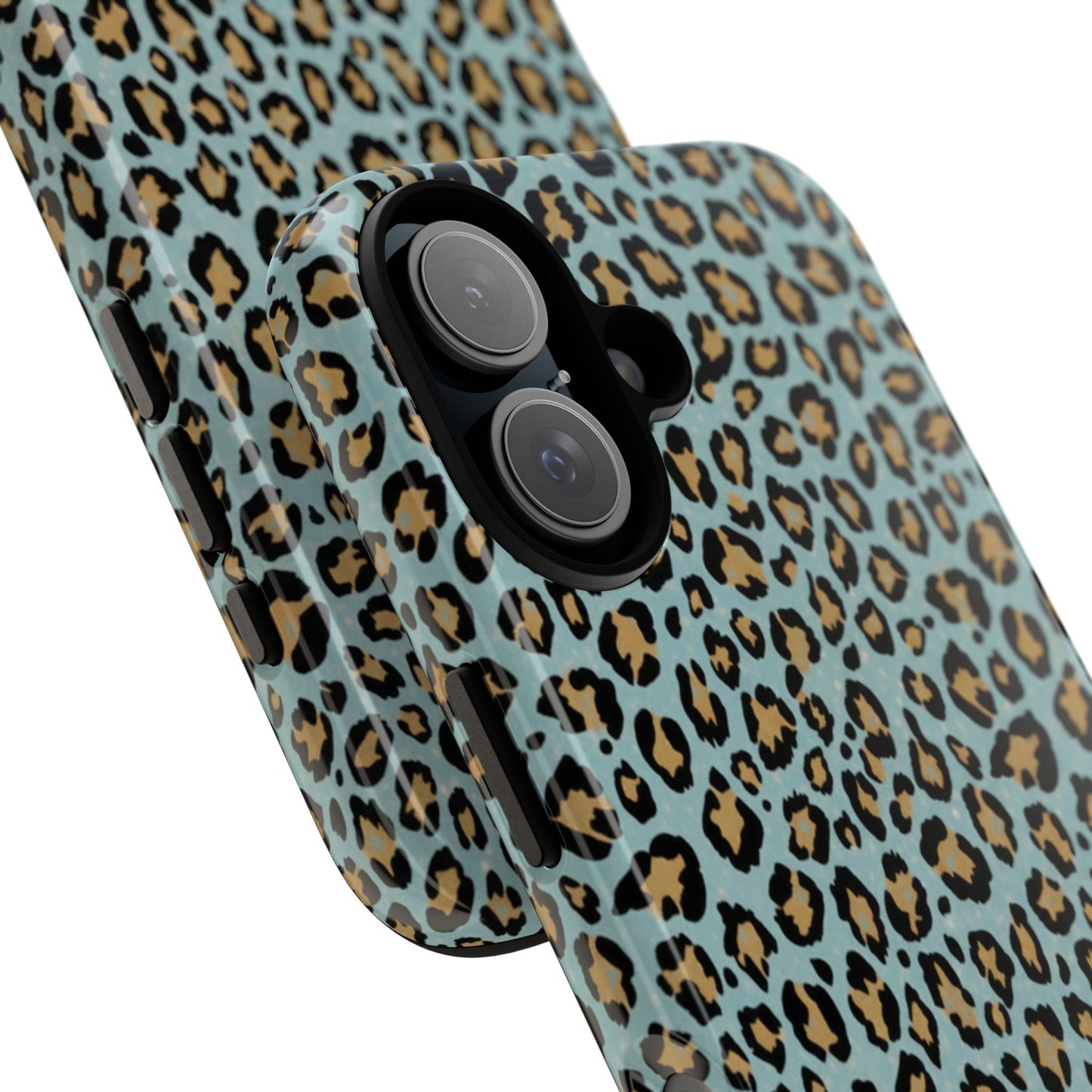 Leopard Print Tough Phone Case - Blue Cheetah Protective Cover