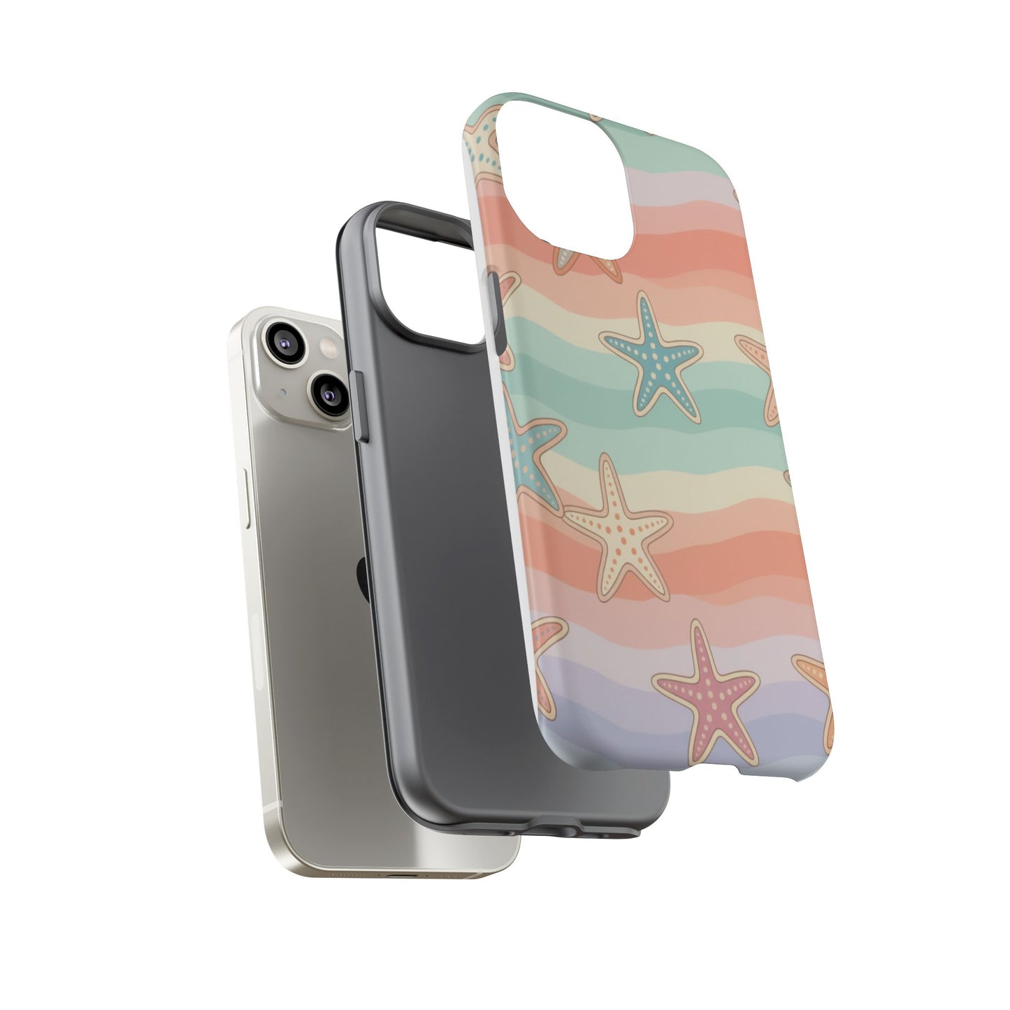 Starfish Wave Tough Phone Case — Pastel Beach Protective Cover