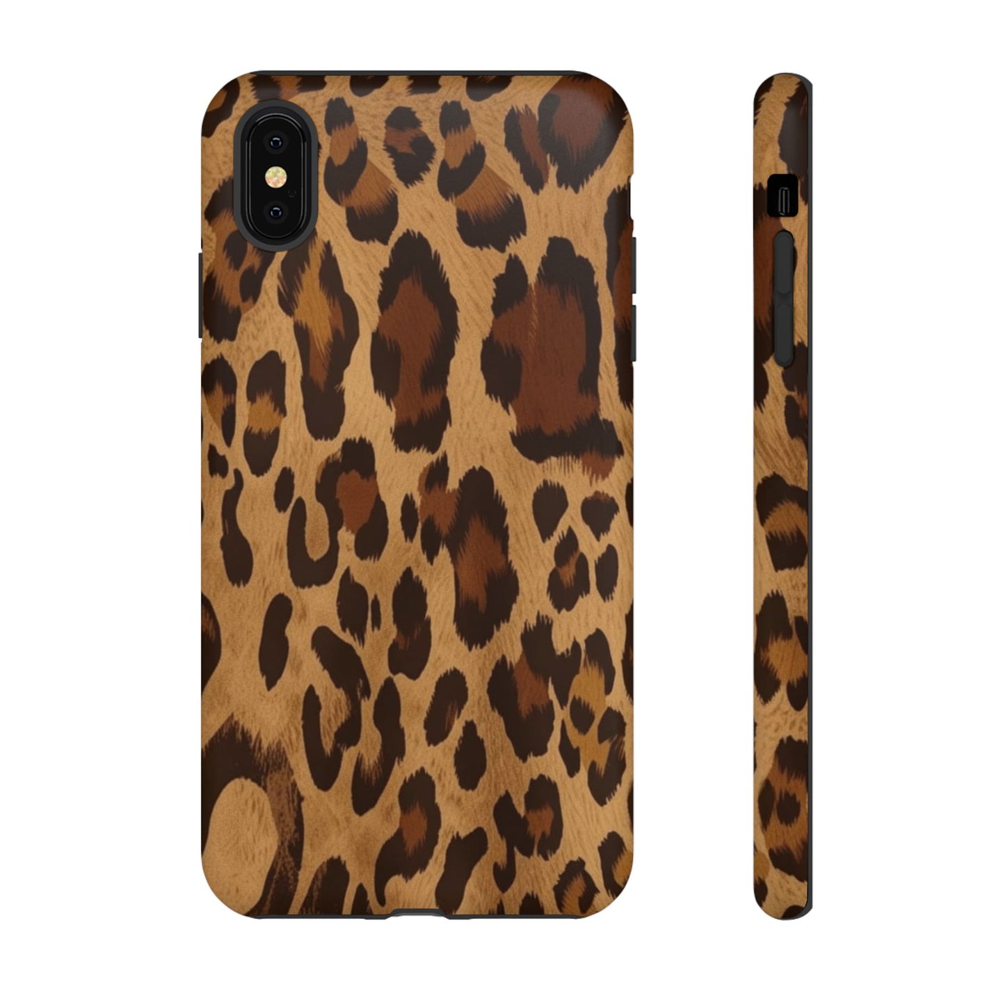 Leopard Print Tough Phone Case — Durable Animal Print Protective Cover