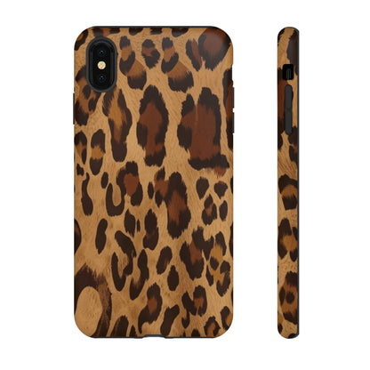 Leopard Print Tough Phone Case — Durable Animal Print Protective Cover