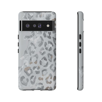 Silver Leopard Tough Phone Case