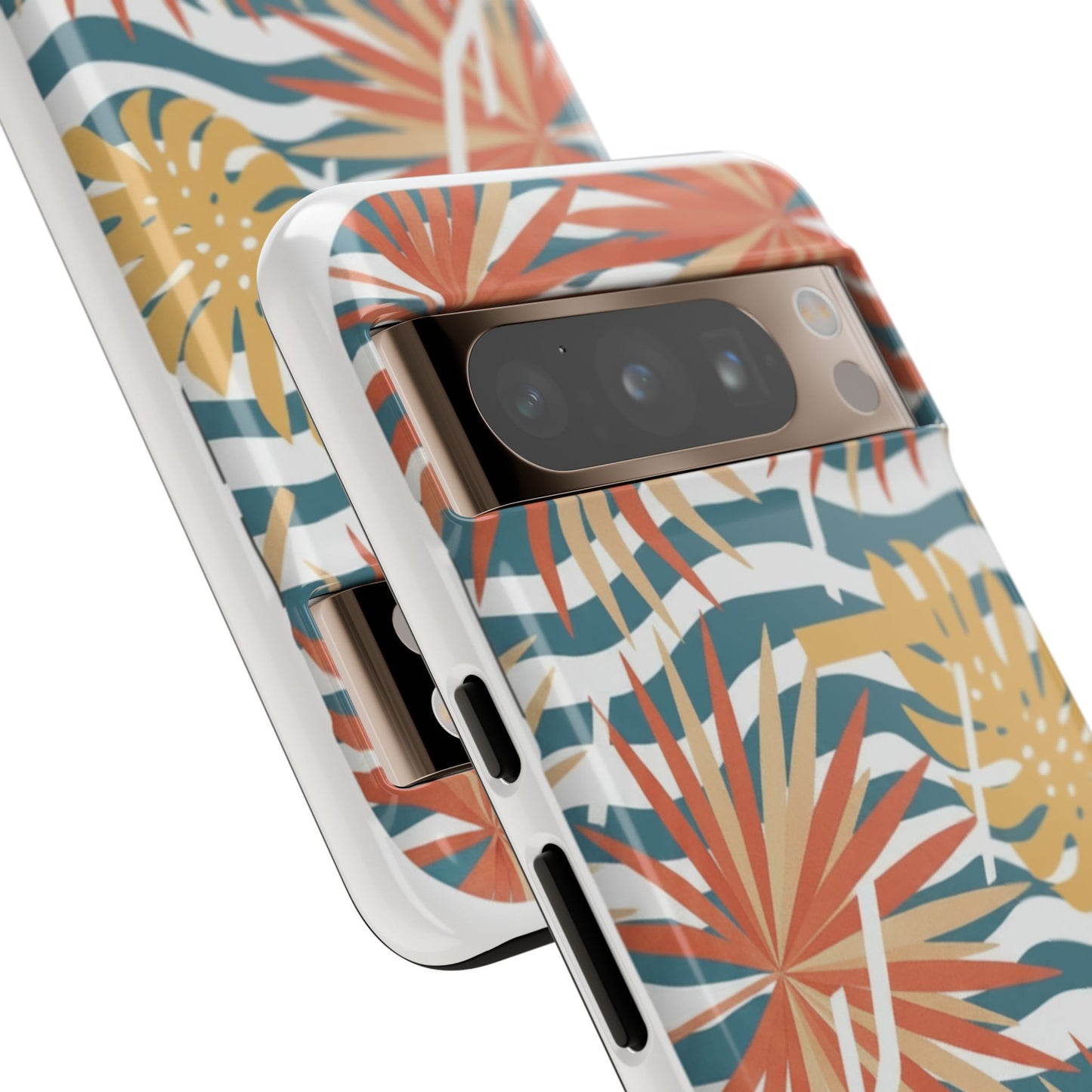 Tropical Palm Tough Phone Case – Retro Wave Floral Protective Cover