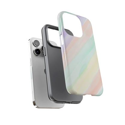 Pastel Watercolor Stripe Tough Phone Case