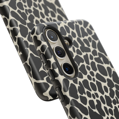Black and White Cowhide Phone Case — Protective Tough Case