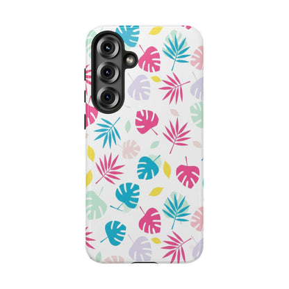 Tropical Leaf Phone Case — Colorful Pastel Monstera & Palm iPhone Case