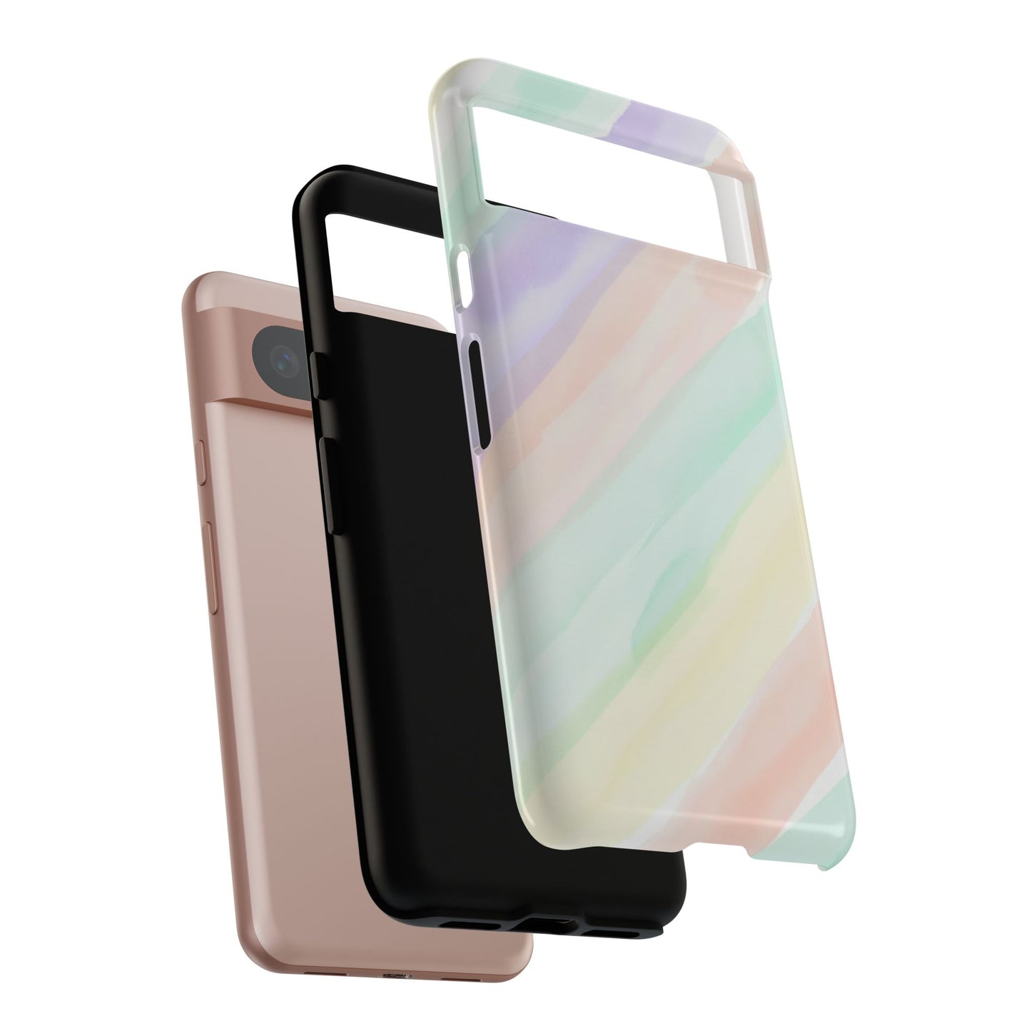 Pastel Watercolor Stripe Tough Phone Case