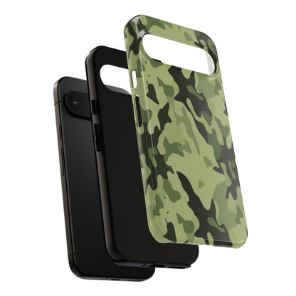Camo Tough Phone Case — Military Green Protective iPhone Cover