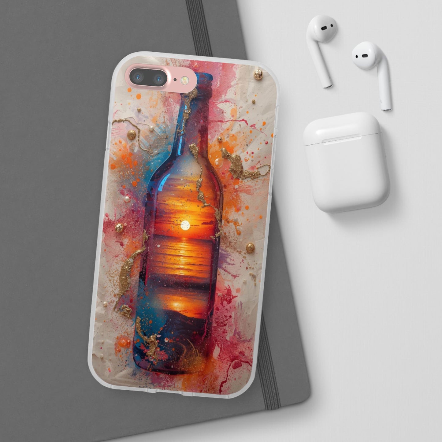 Copy of Floral Holographic Phone Case — Iridescent Leaves & Flowers Flexi Case
